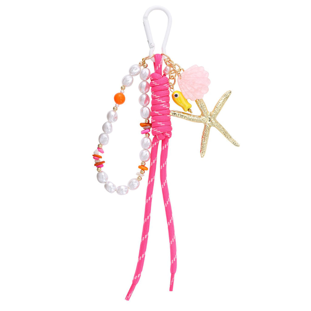 Zeester bagcharm roze