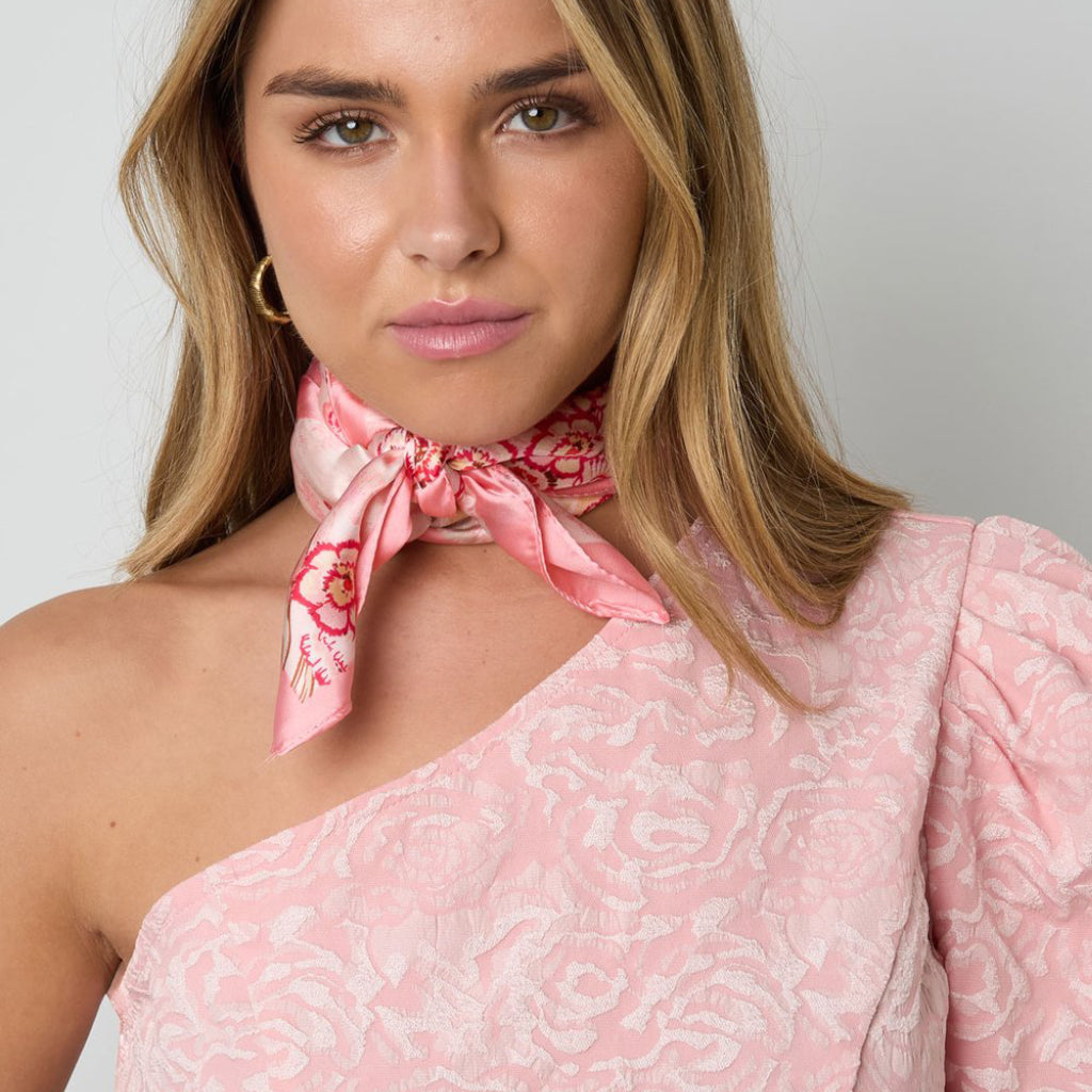 Bloemen sjaaltje roze