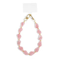 Kralen telefoonkoord roze