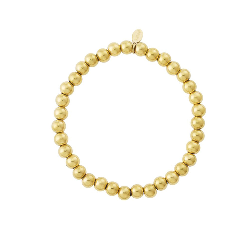 Bolletjes armband goud