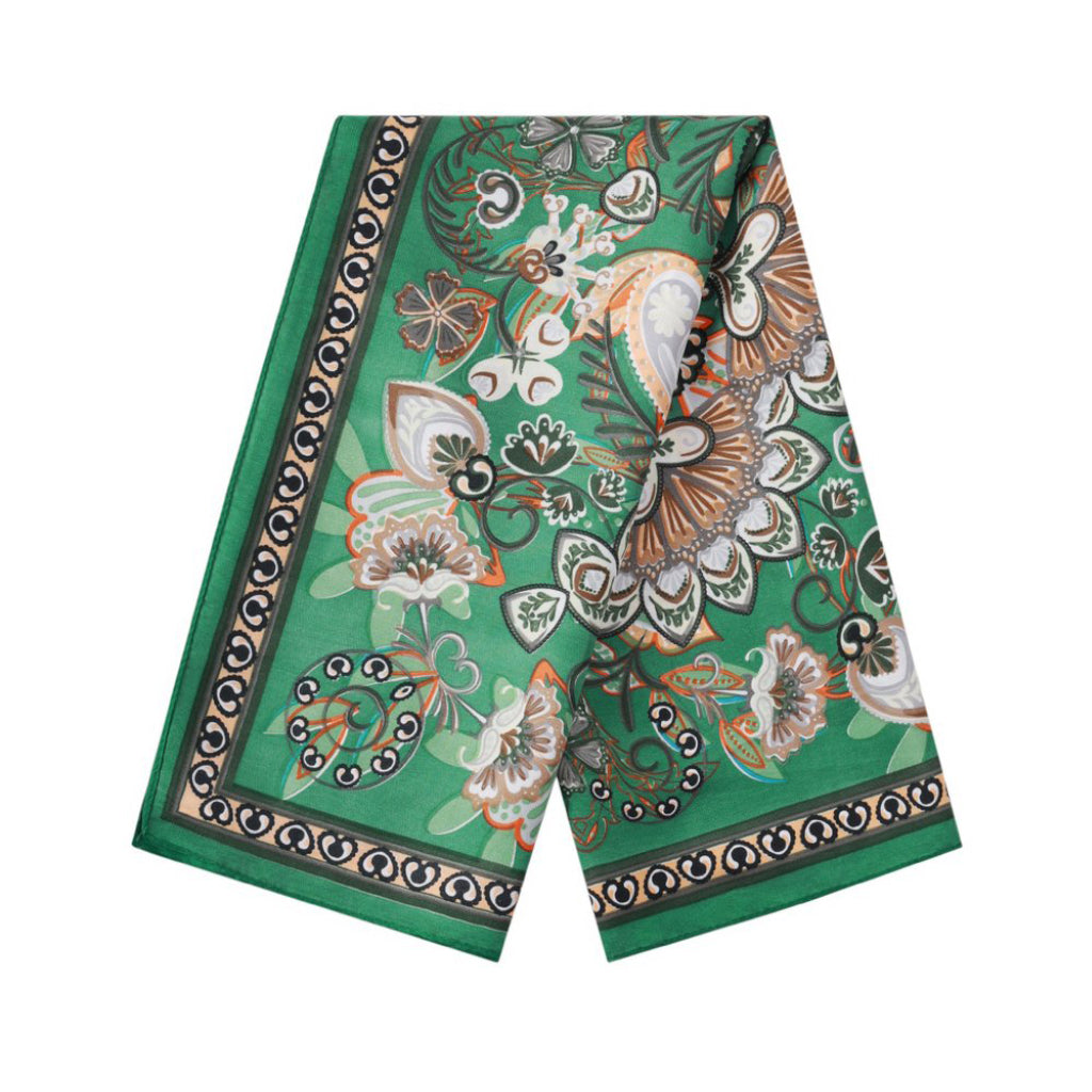 Bloemen sjaaltje groen