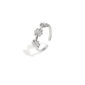 Bloemetjes ring zilver