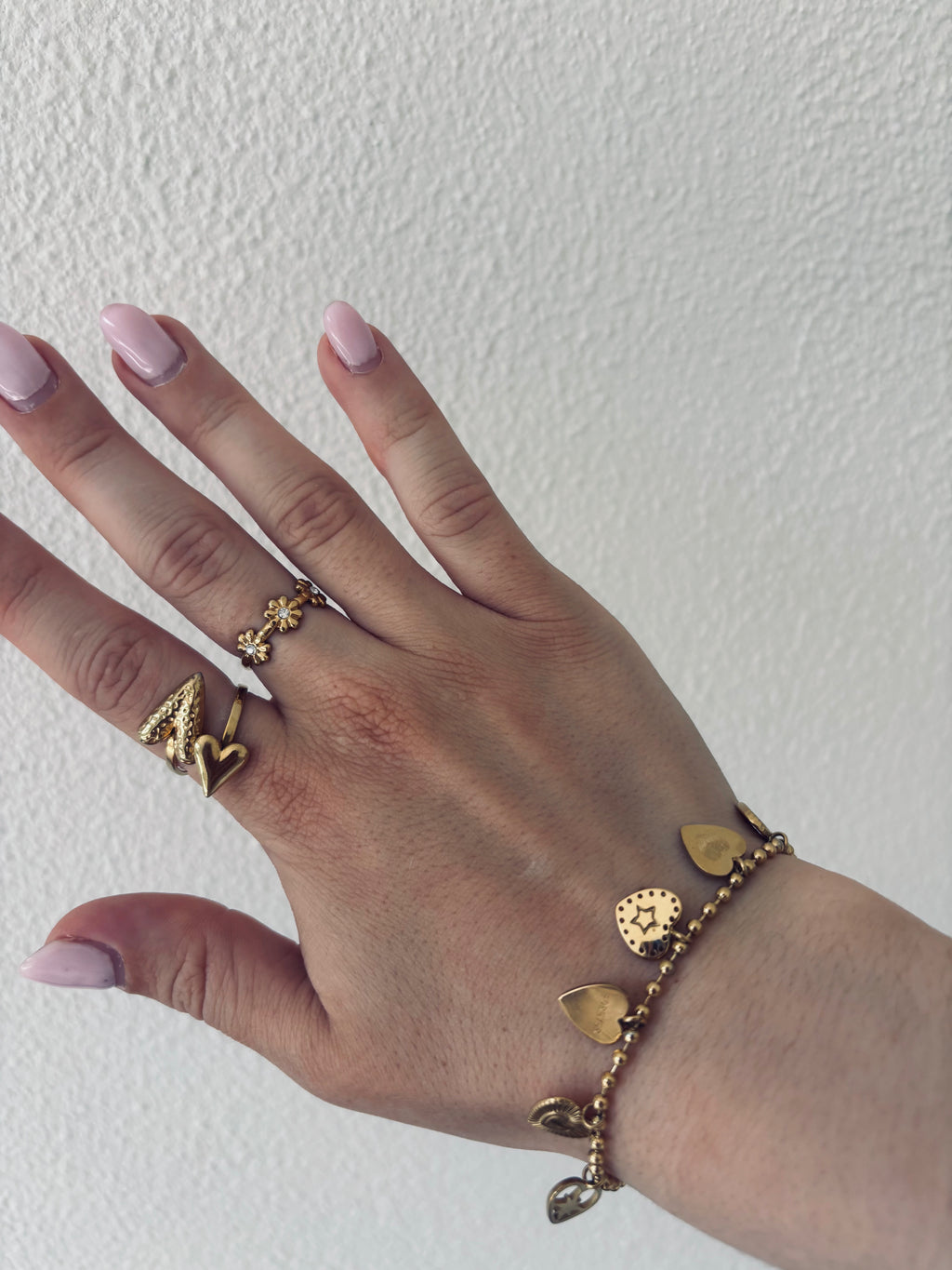 Bedel hartjes armband