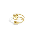 Twist love ring goud