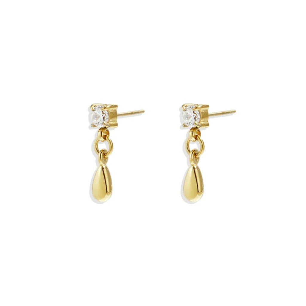 Luxe druppel studs goud