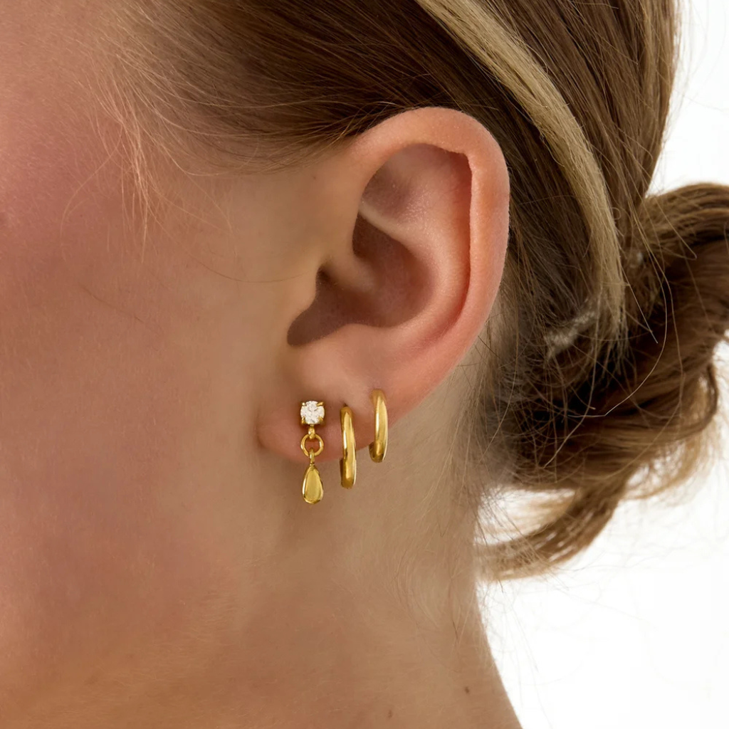 Luxe druppel studs goud