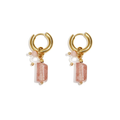 Rosy pearl oorbellen