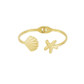 Sea shell armband goud