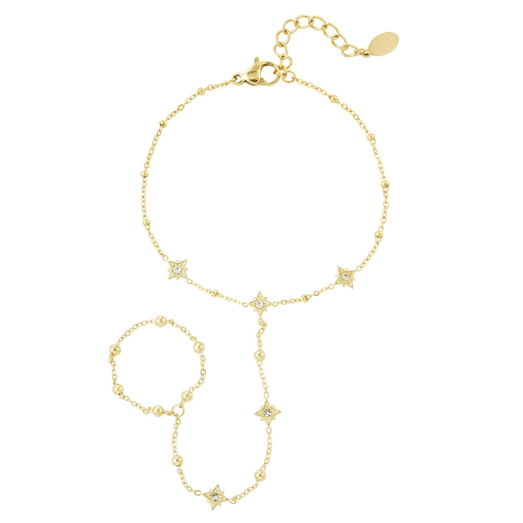 Sparkle handchain goud
